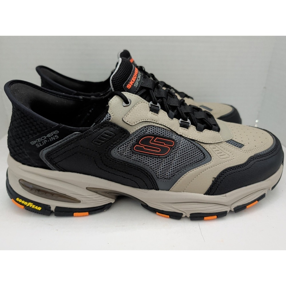 Skechers Men's Vigor 3.0 Hands Free Slip In Shoes Taupe Blk Goodyear Sz 14 EW - Picture 3 of 10